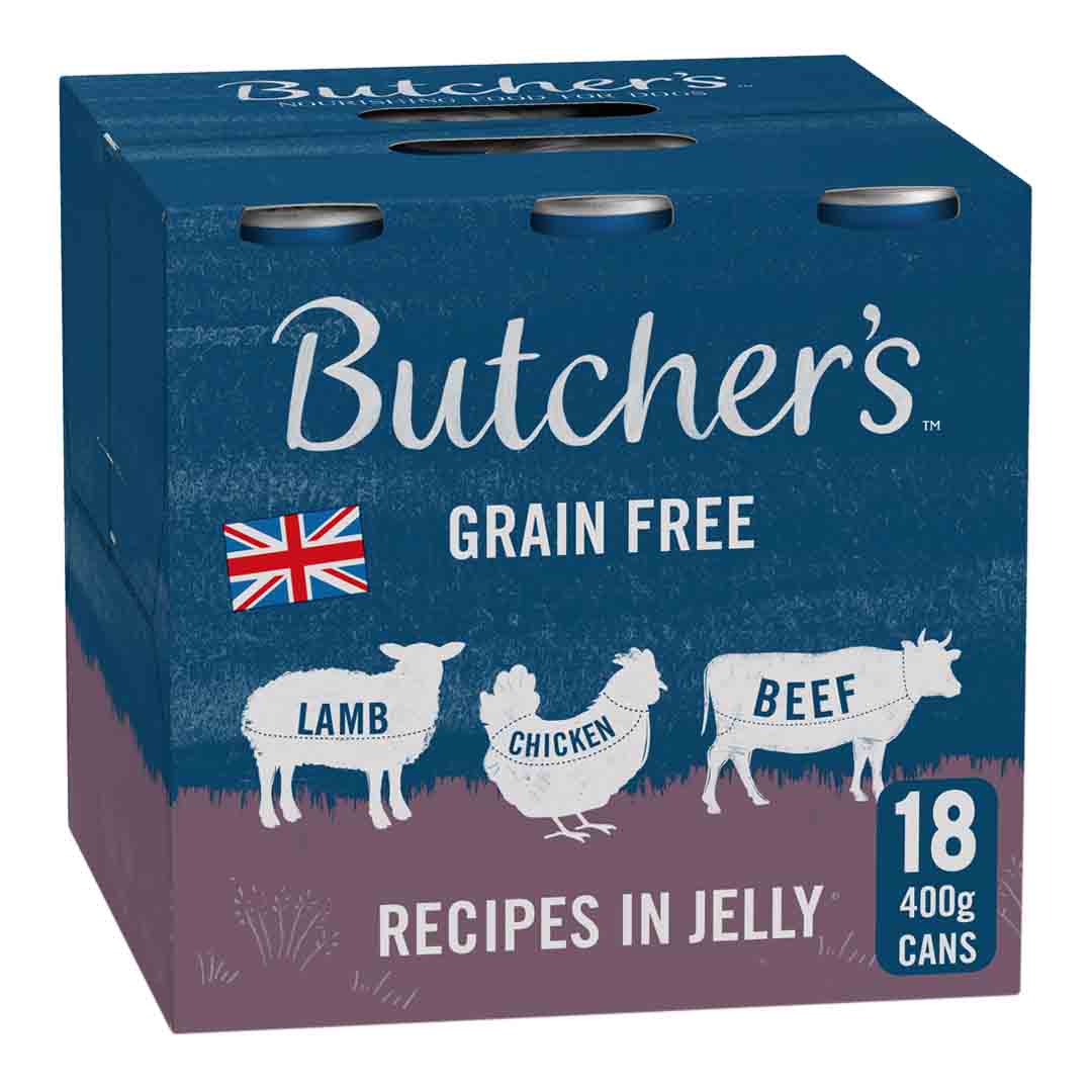 Butcher's Recipes in Jelly Dog Food Tins 18x400g