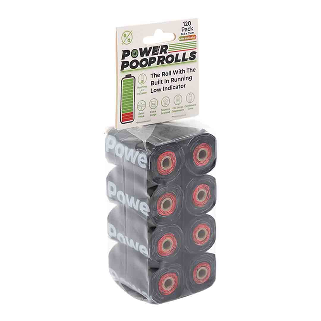 Rufus & Rosie Power Poop Bags, 120 Pack, Black