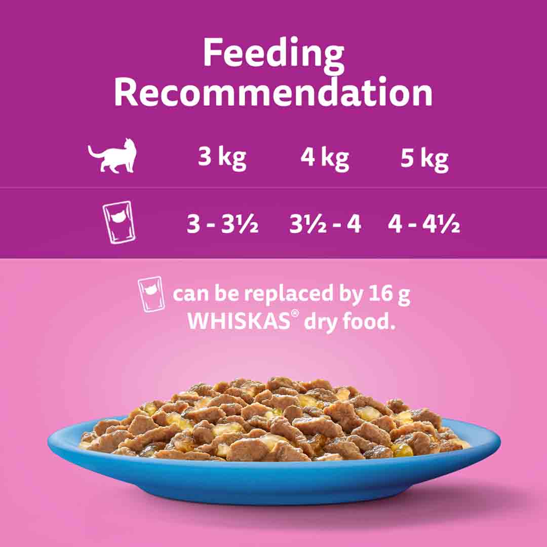 Whiskas Fish Favourites in Jelly 11+ Senior Wet Cat Food Pouches, 12x85g