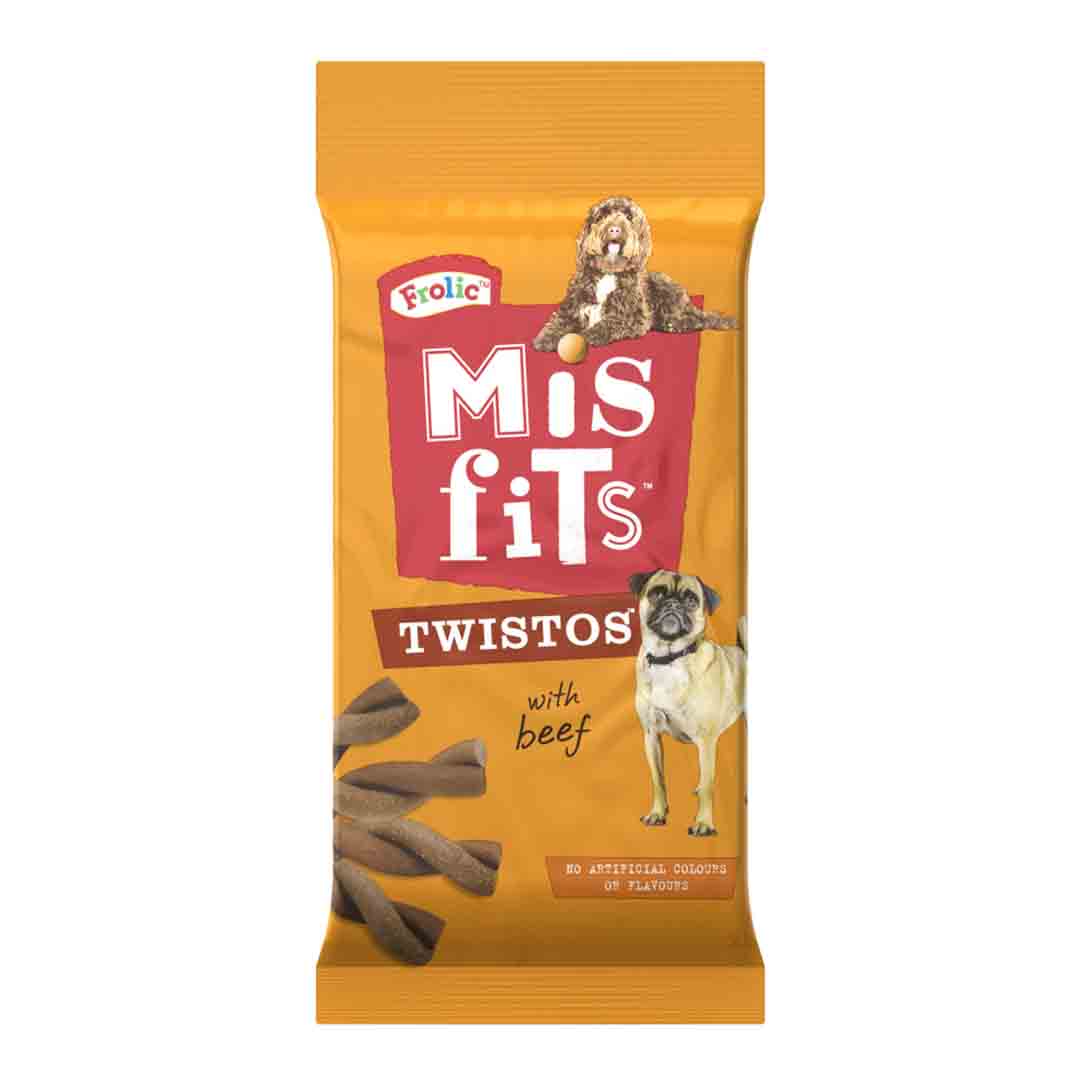 Misfits Beef Twistos Dog Treats 105g