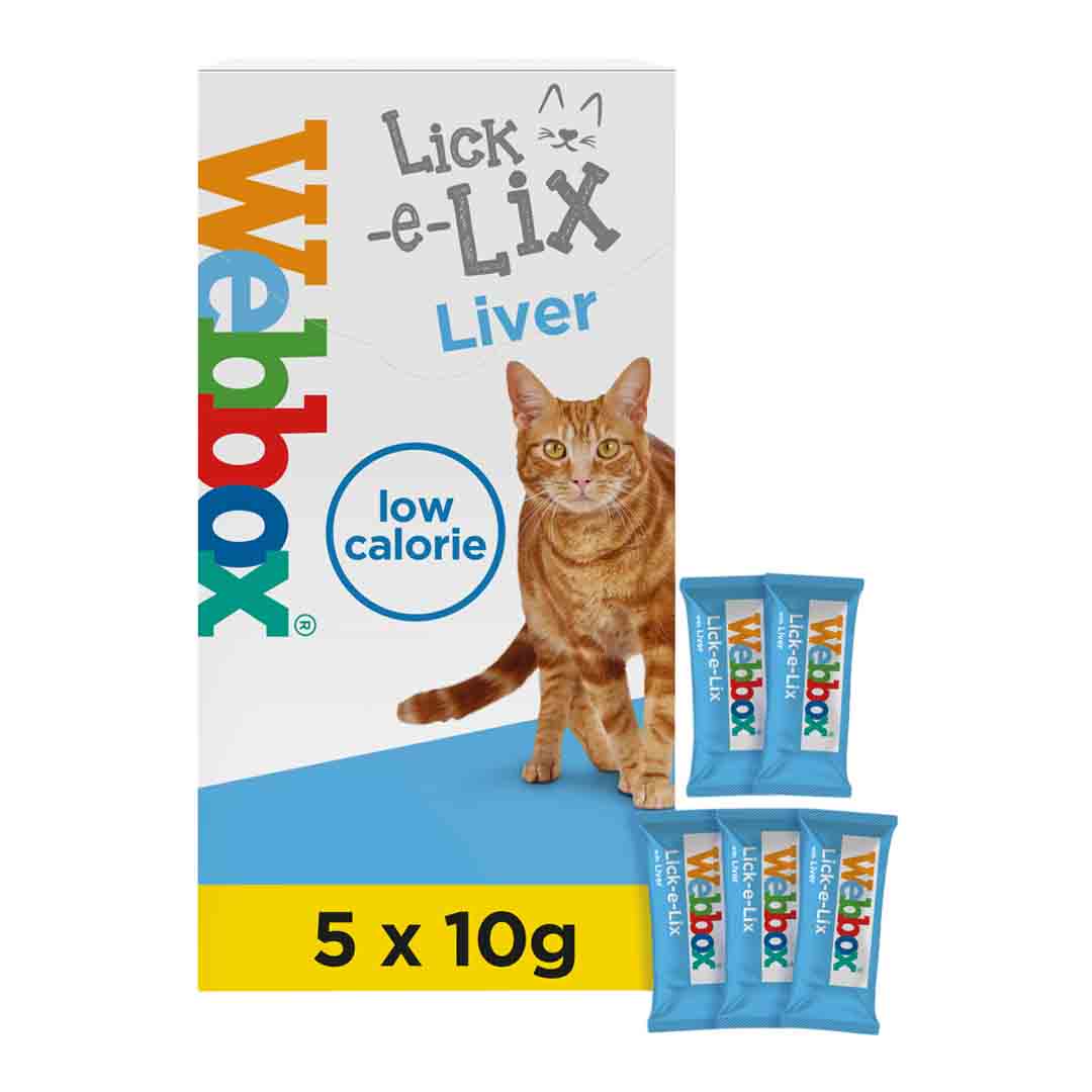 Webbox Cats Delight Lick-e-Lix Cream with Liver, Cat Treats, 5 Pack