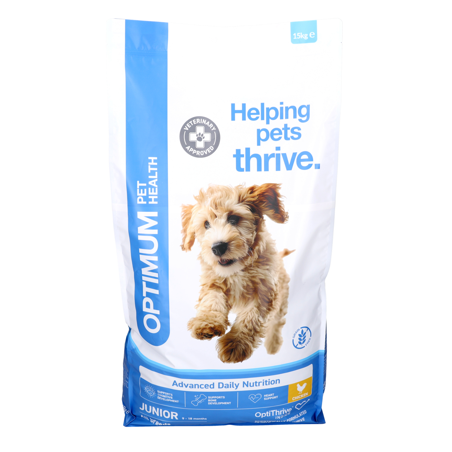Optimum Pet Health Junior Dry Dog Food, 15kg