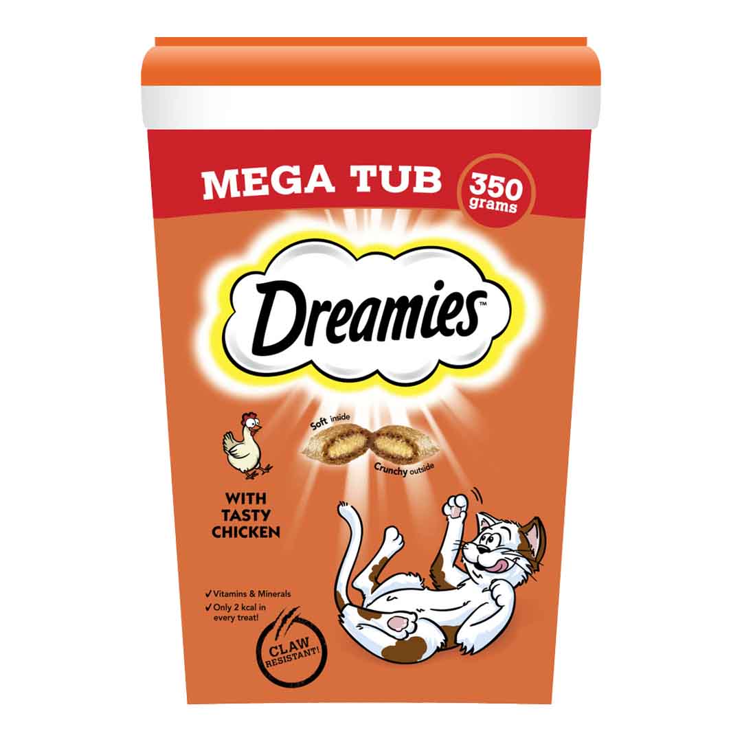 Dreamies Cat Treats Mega Tub Chicken 350g