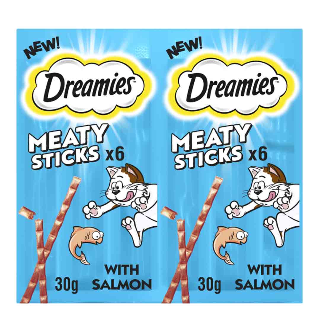 Dreamies Meaty Sticks with Salmon, Cat Treats, 30g 