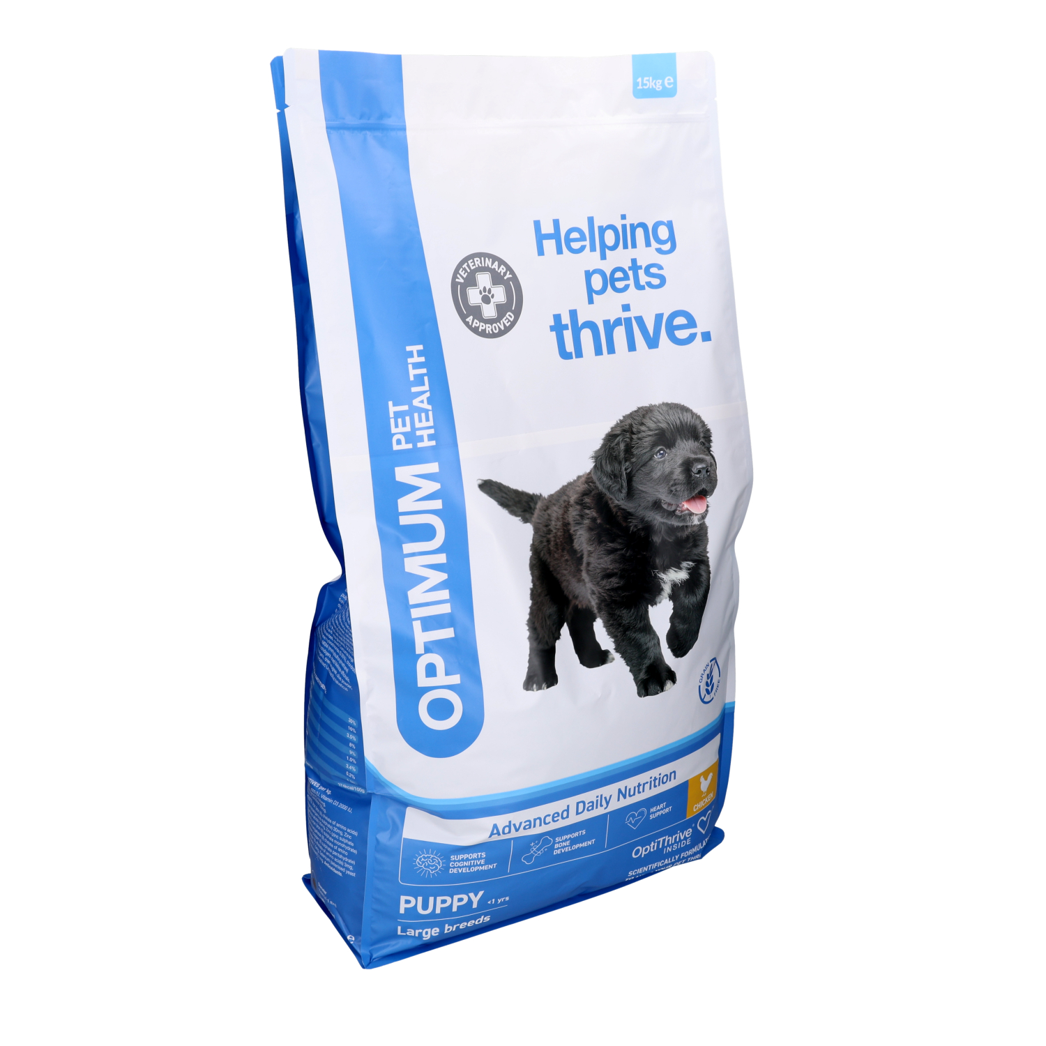 Optimum Pet Health Large Breed Puppy Dry Dog Food, 15kg