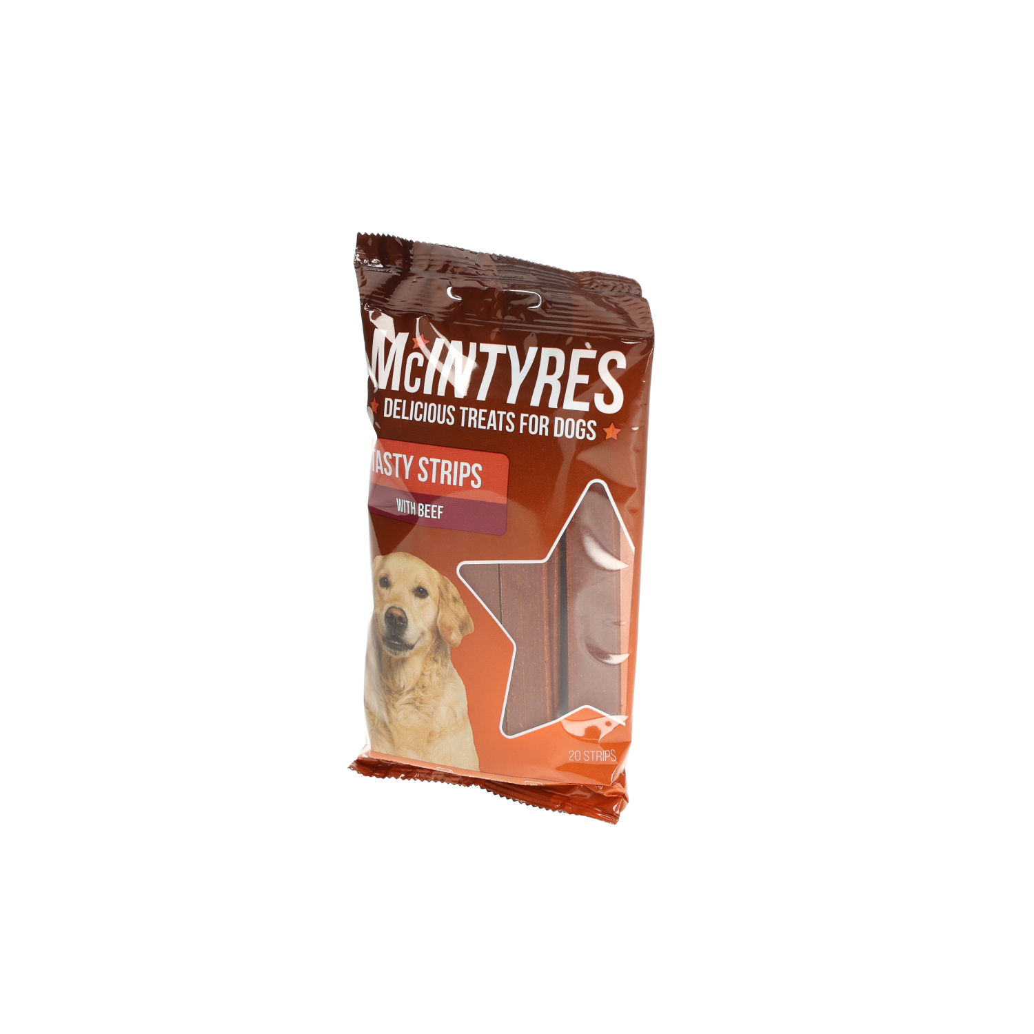 Mcintyres Tasty Beef Strip Dog Treats, 10 Pack