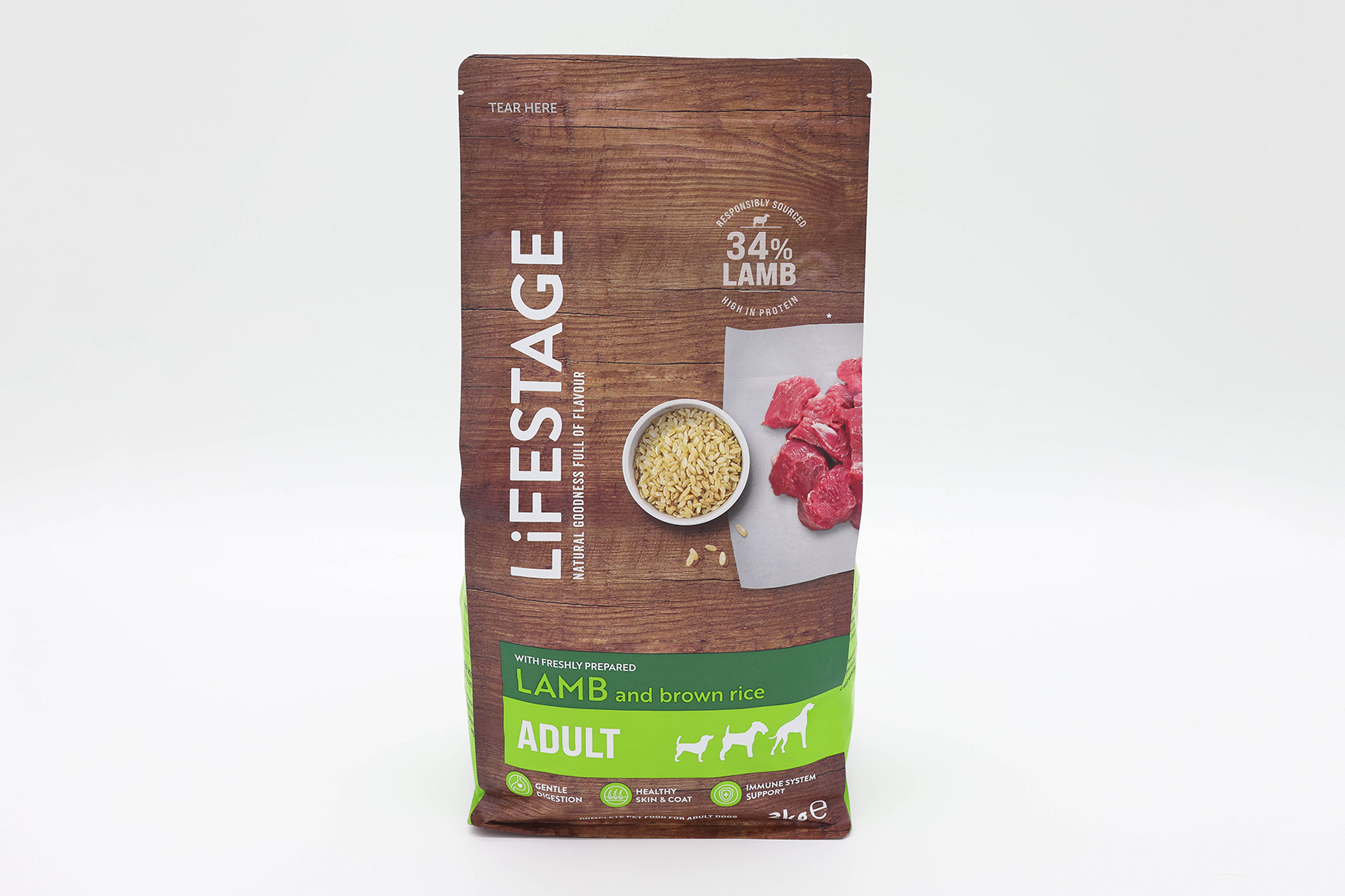 Lifestage Adult Dog Food Lamb & Brown Rice 2kg