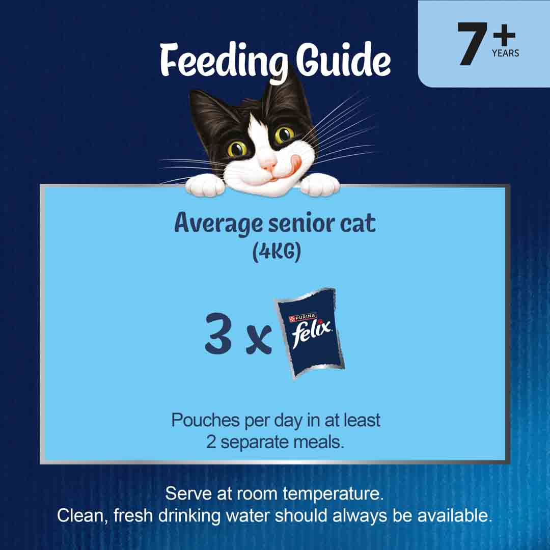 FELIX As Good As it Looks Senior 7+ Mixed in Jelly Wet Cat Food 12x85g