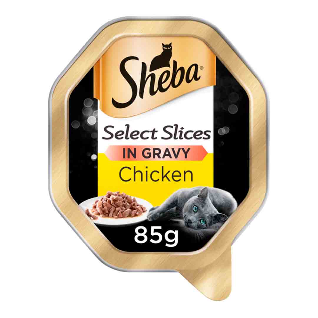 Sheba Select Slices Cat Food with Chicken In Gravy 85g
