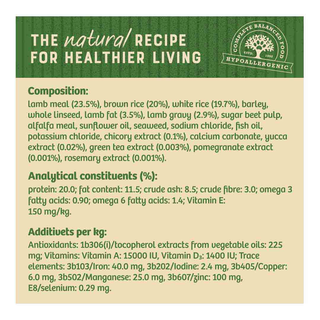 James Wellbeloved Dog Adult Lamb & Rice Dry Dog Food, 15kg