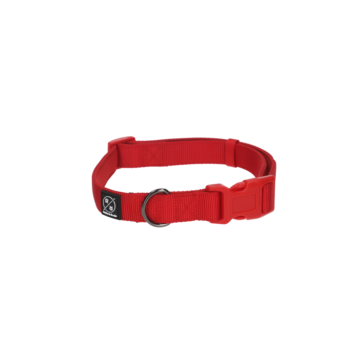 Rufus & Rosie Padded Dog Collar, Large, Red