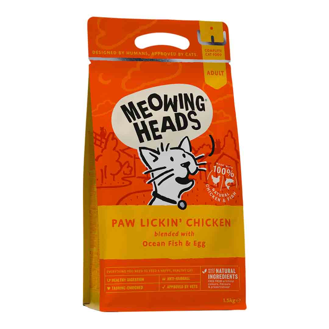 Meowing Heads Paw Lickin Chicken Cat Food 1.5kg