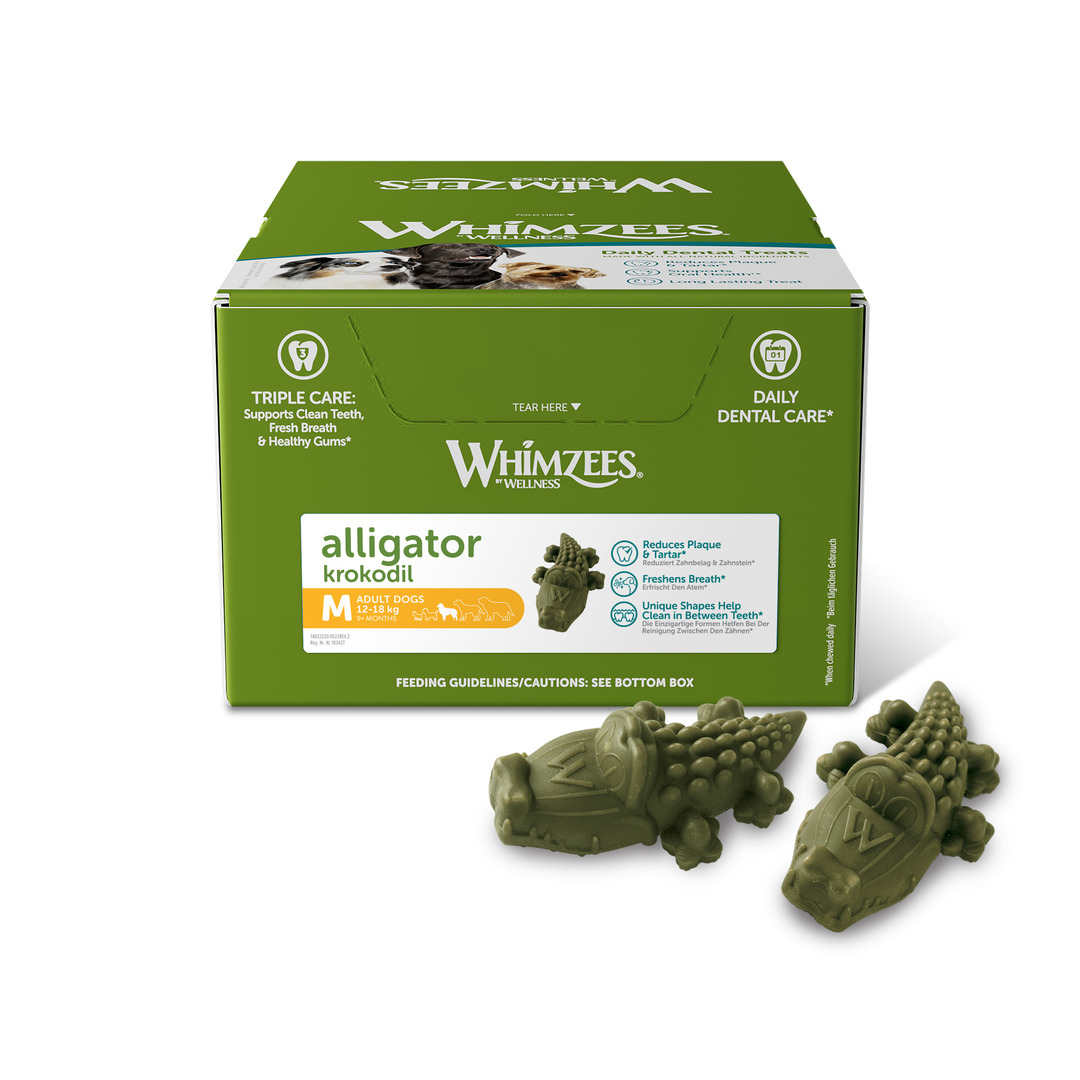 Whimzees Alligator Dog Dental Chew, Medium
