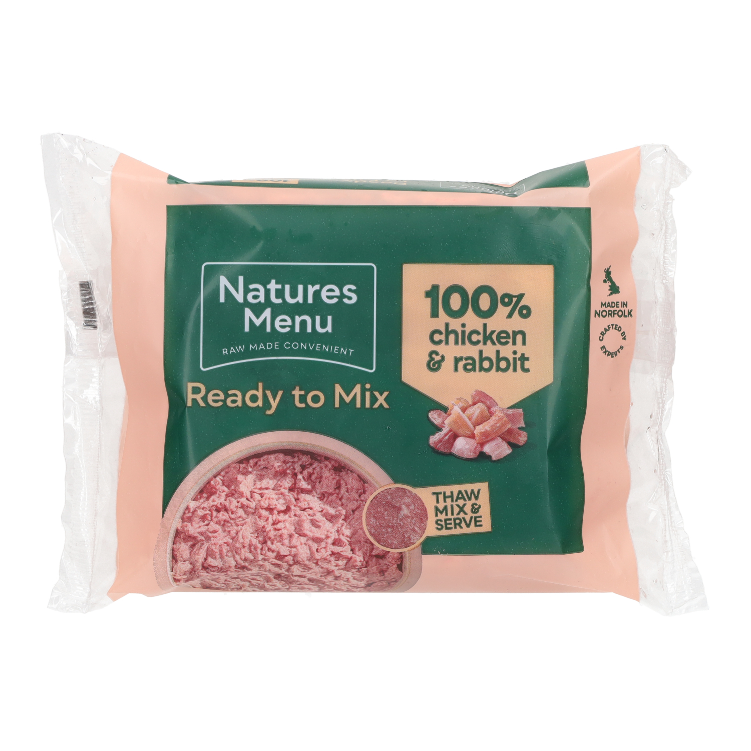 Natures Menu Chicken And Rabbit Raw Dog Food, 400g