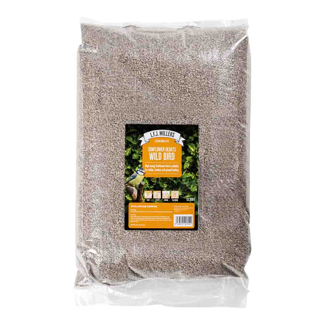 LFJ Millers Sunflower Hearts, Bird Feed, 12.5Kg