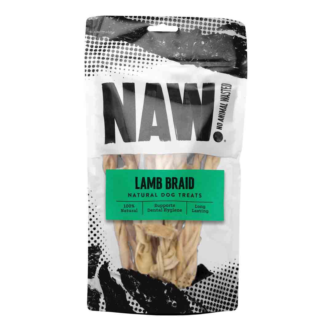 Naw Braided Lamb Dog Chew, 100g