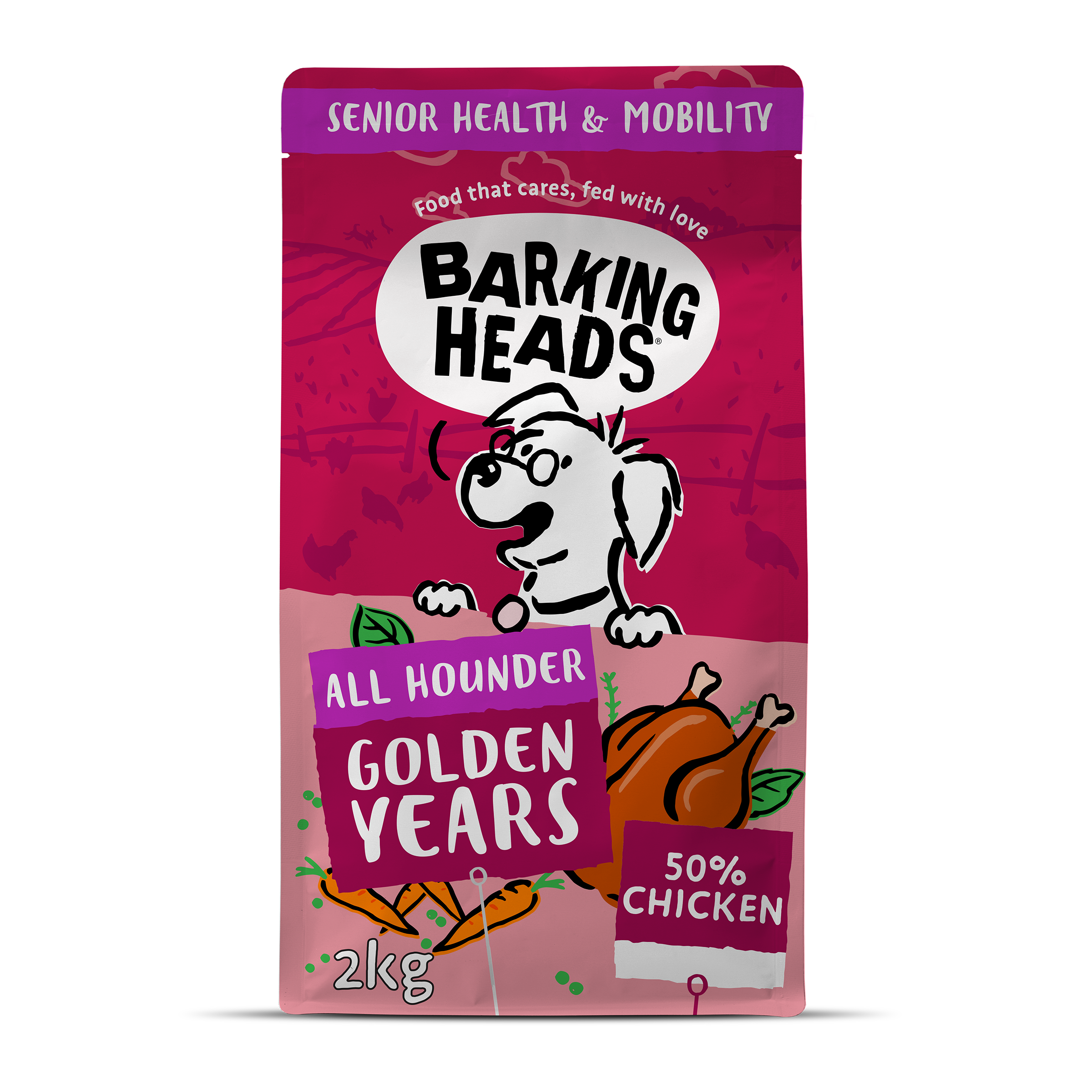 Barking Heads All Hounder Golden Years Chicken Dry Dog Food, 2kg