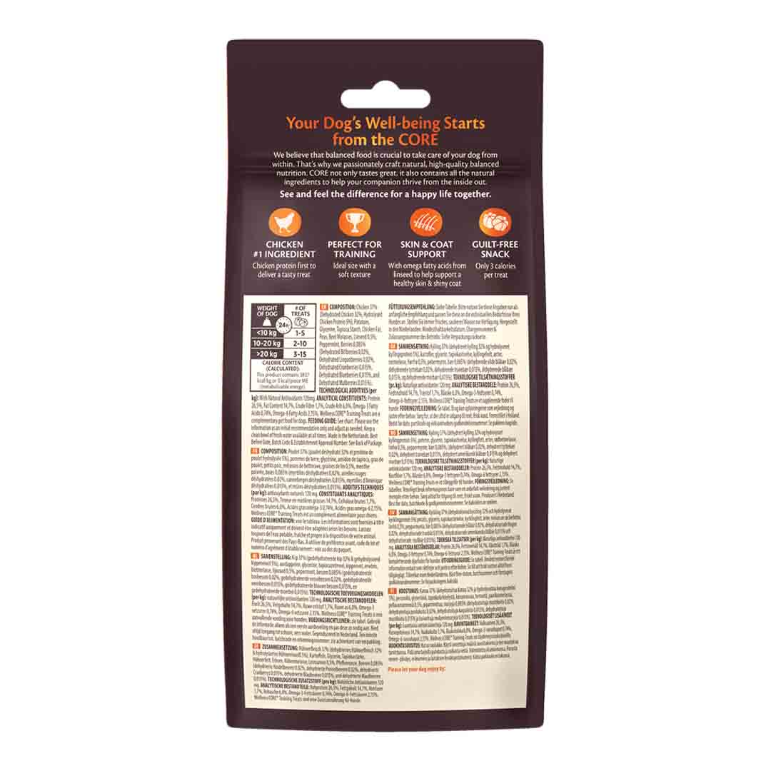 Wellness CORE Chicken with Berries Dog Training Treats, 170g