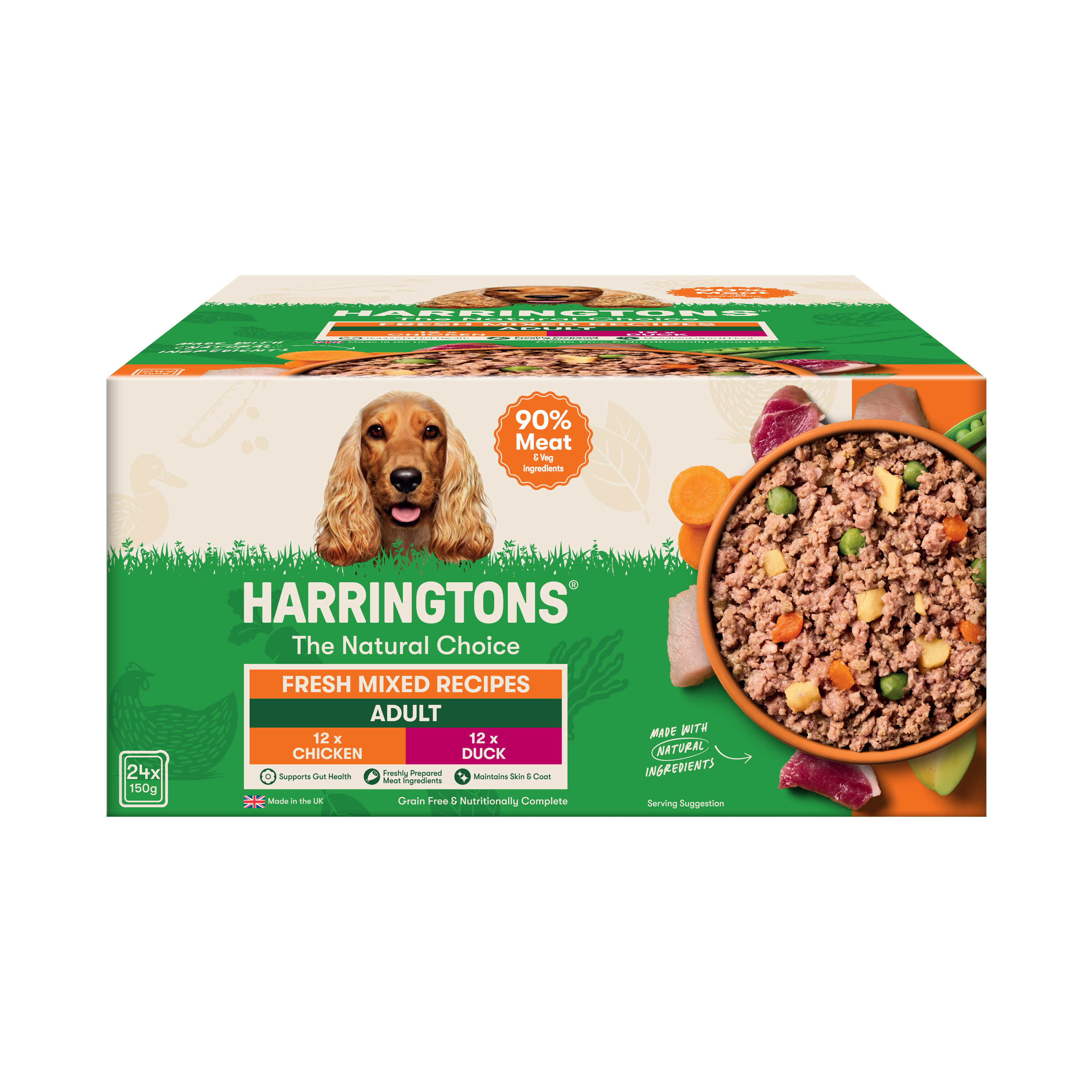   Harringtons Adult Grain Free Wet Dog Food Tray Bumper 24x150g