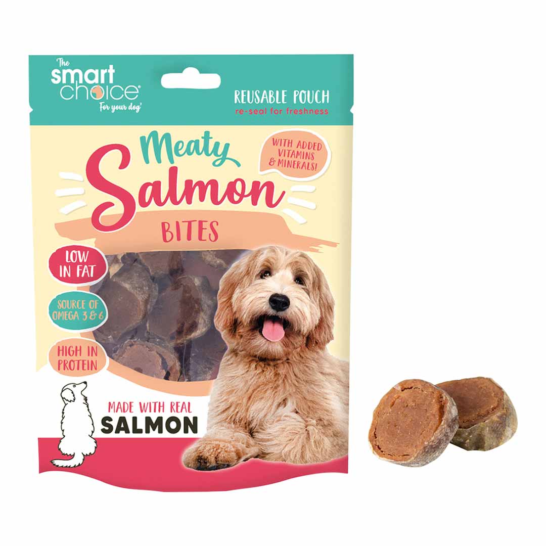 Smart Choice Salmon Skin Bites Dog Treats 16 Pack 100g
