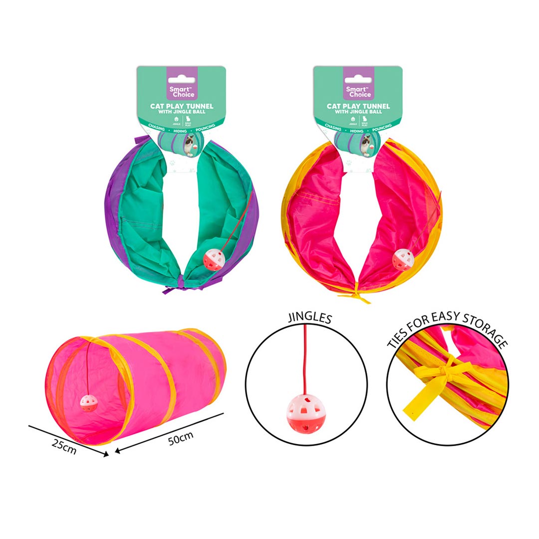 Smart Choice Cat Play Tunnel & Ball