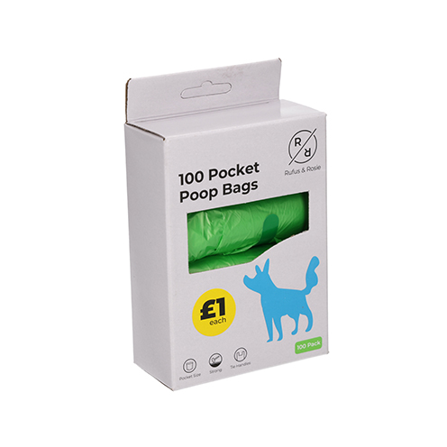 Rufus & Rosie Pocket Poop Bags, 100 Bag