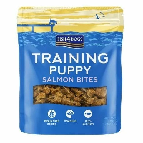 Fish4Dogs Training Puppy Treats Salmon Bites 80g