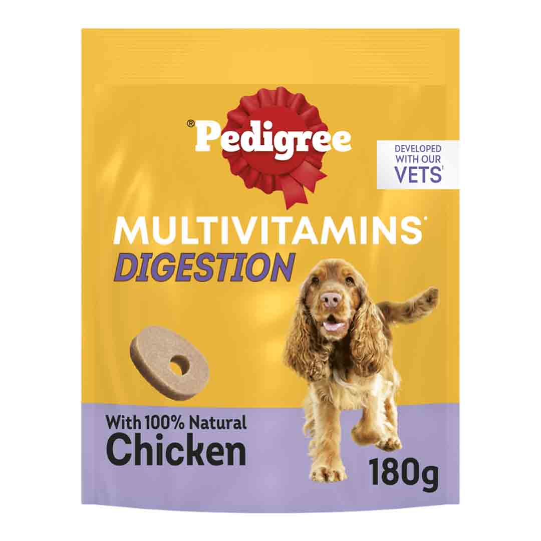 Pedigree Multivitamin Digest Dog Supplement Chews, 180g