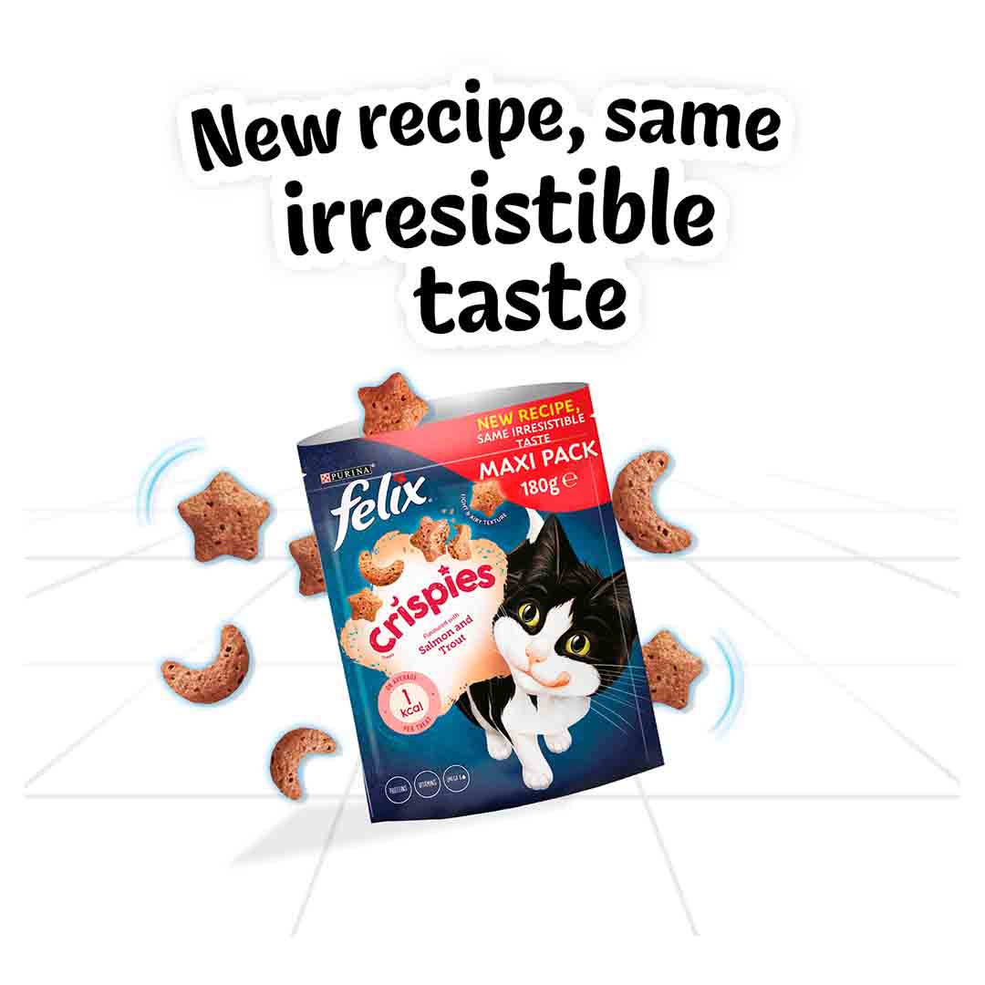 Felix Crispies Cat Treats Salmon & Trout 180g
