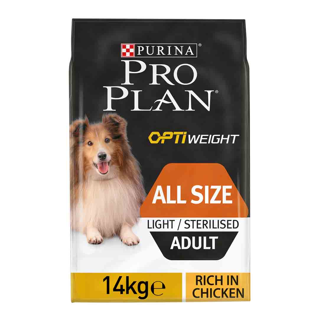 Pro Plan Dog Adult Dog Food Light or Sterilised Chicken 14kg