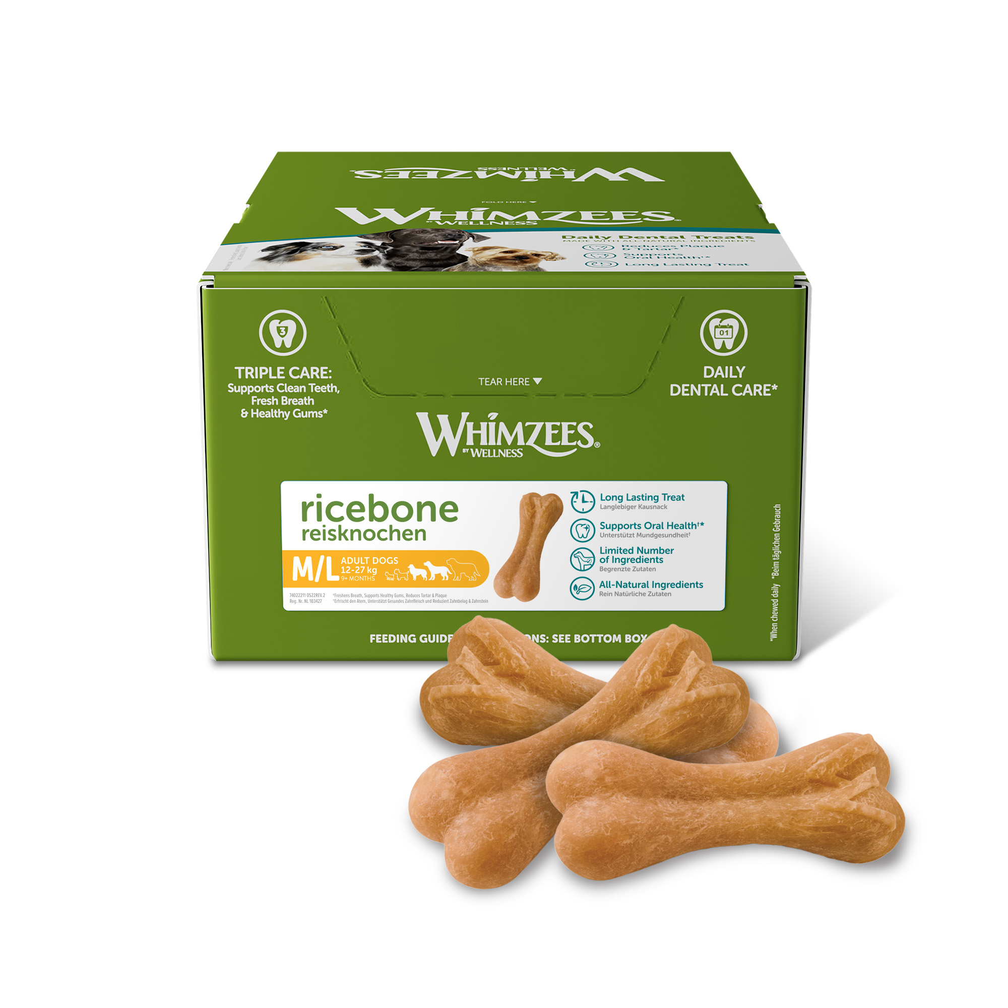 Whimzees Rice Bone Dog Treat