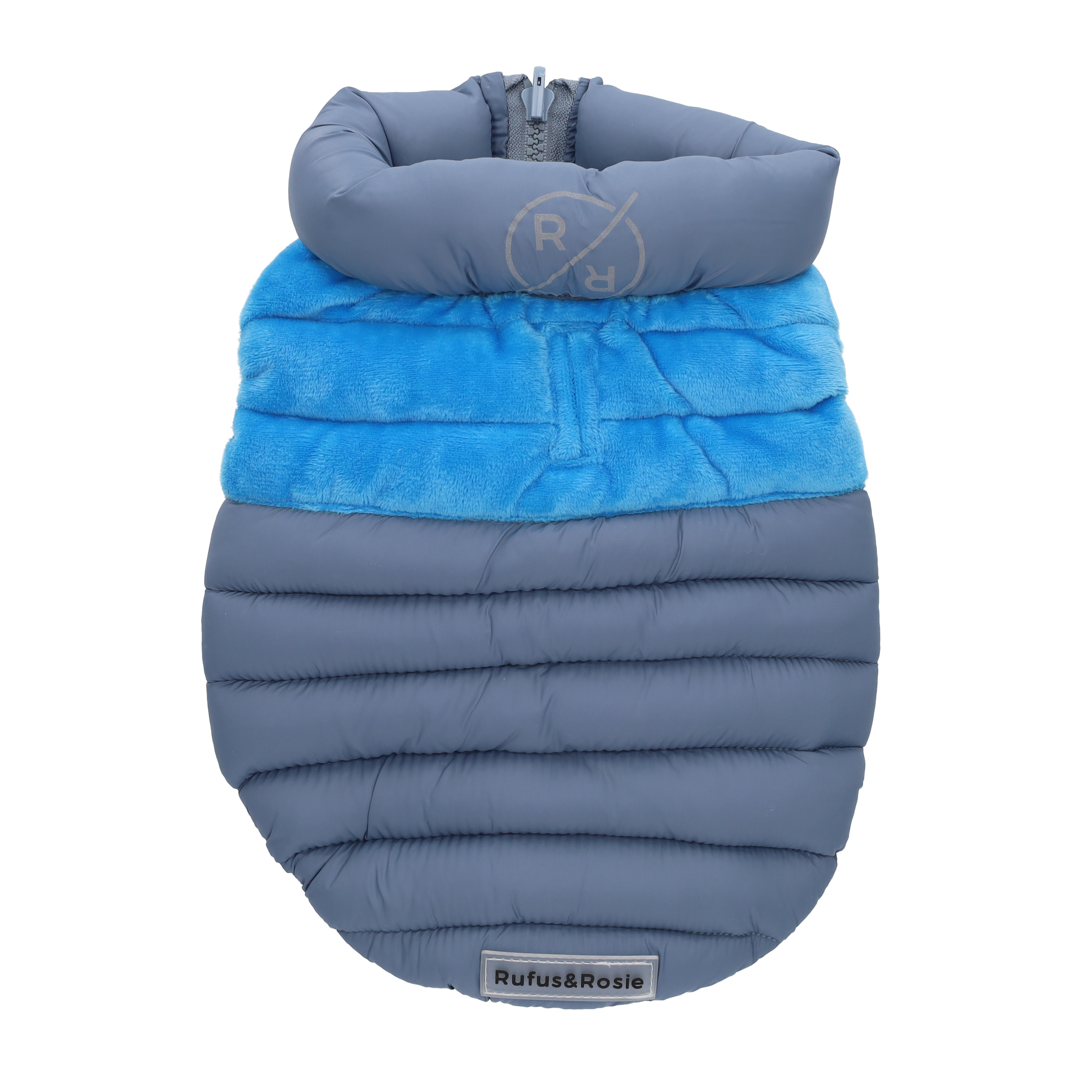 Rufus & Rosie Dog Puffer Jacket Blue S Plus