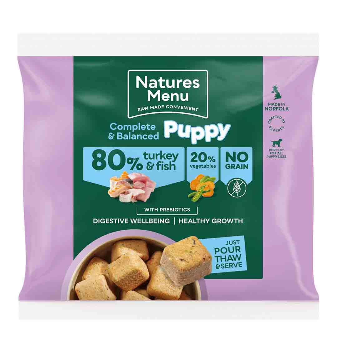 Natures Menu Country Nuggets Turkey And Fish, Raw Puppy Food, 1kg