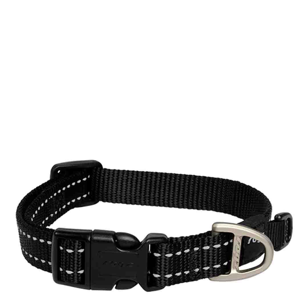 Rogz Black Utility Dog Collar, Medium