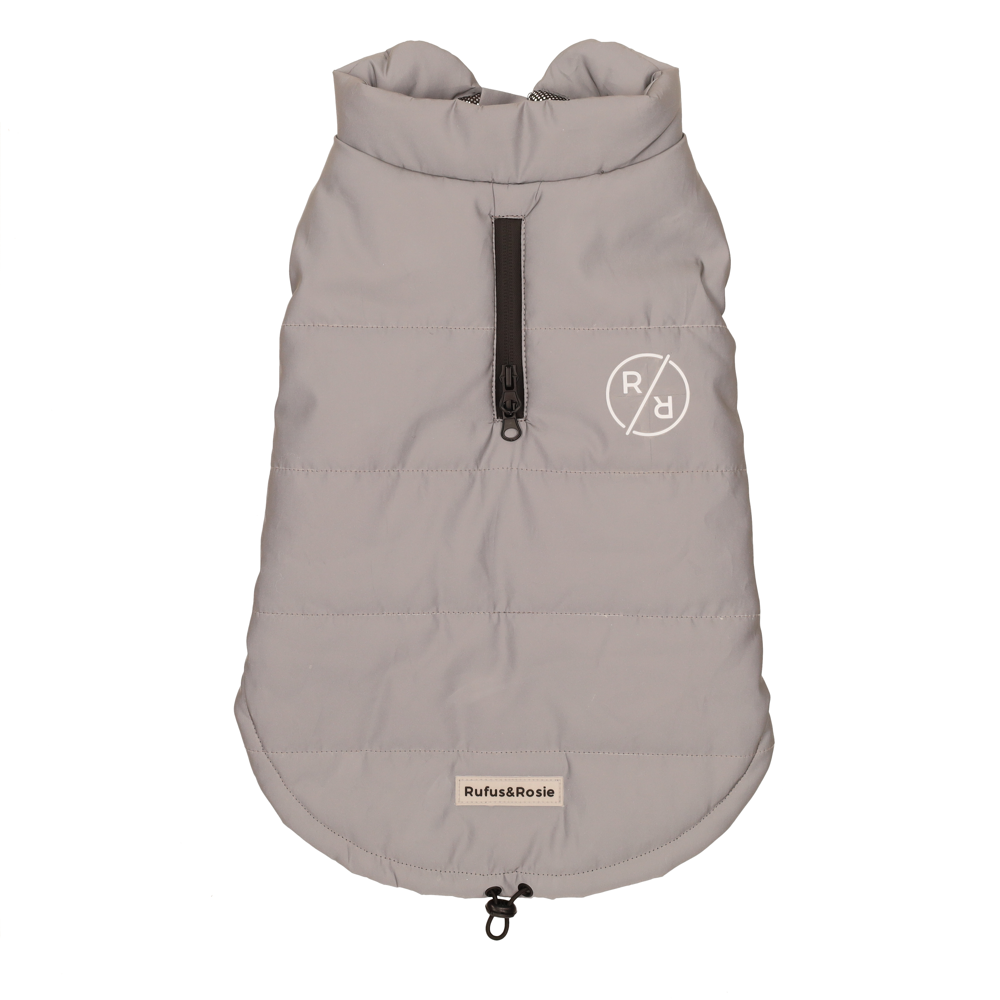 Rufus & Rosie Padded Reflective Dog Coat Grey M