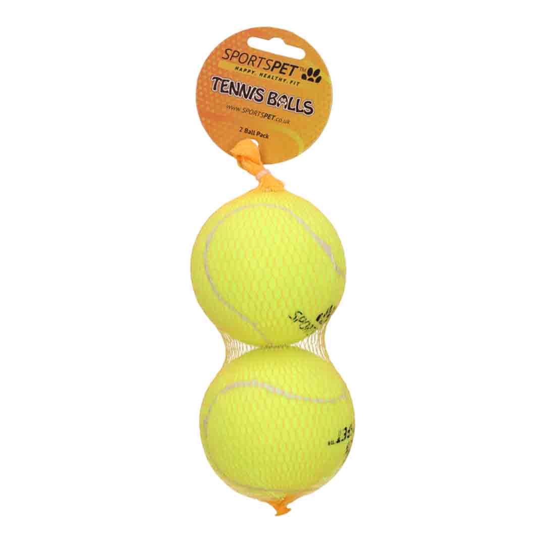 Sportspet Tennis ball Dog Toy, 2 Pack