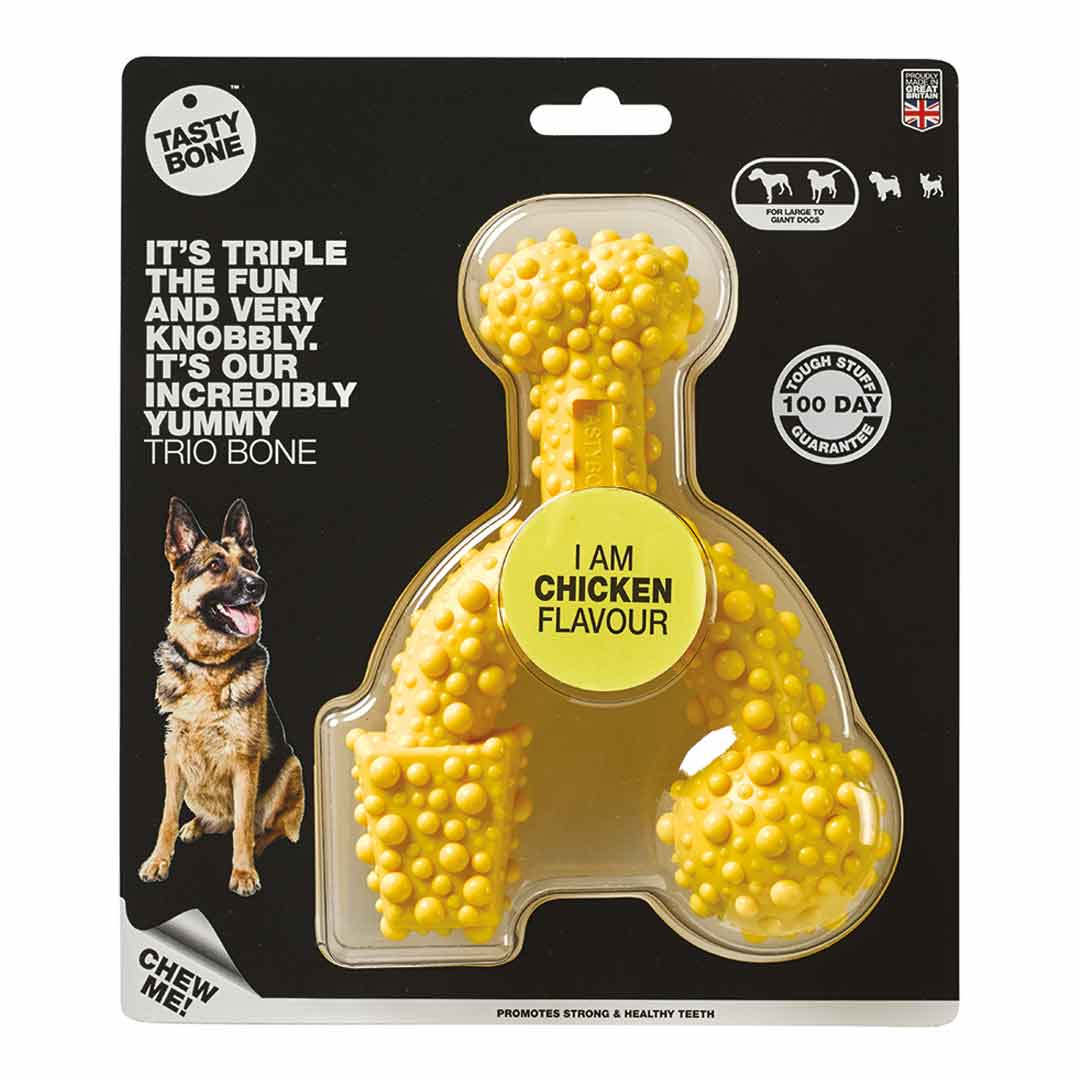 Tastybone Trio Chicken Dog Chew Toy, Large