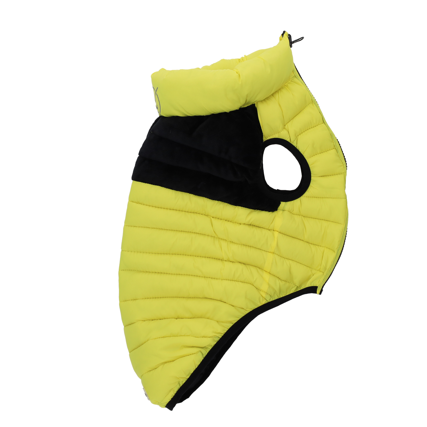 Rufus & Rosie Yellow & Black Dog Puffer Jacket, M+