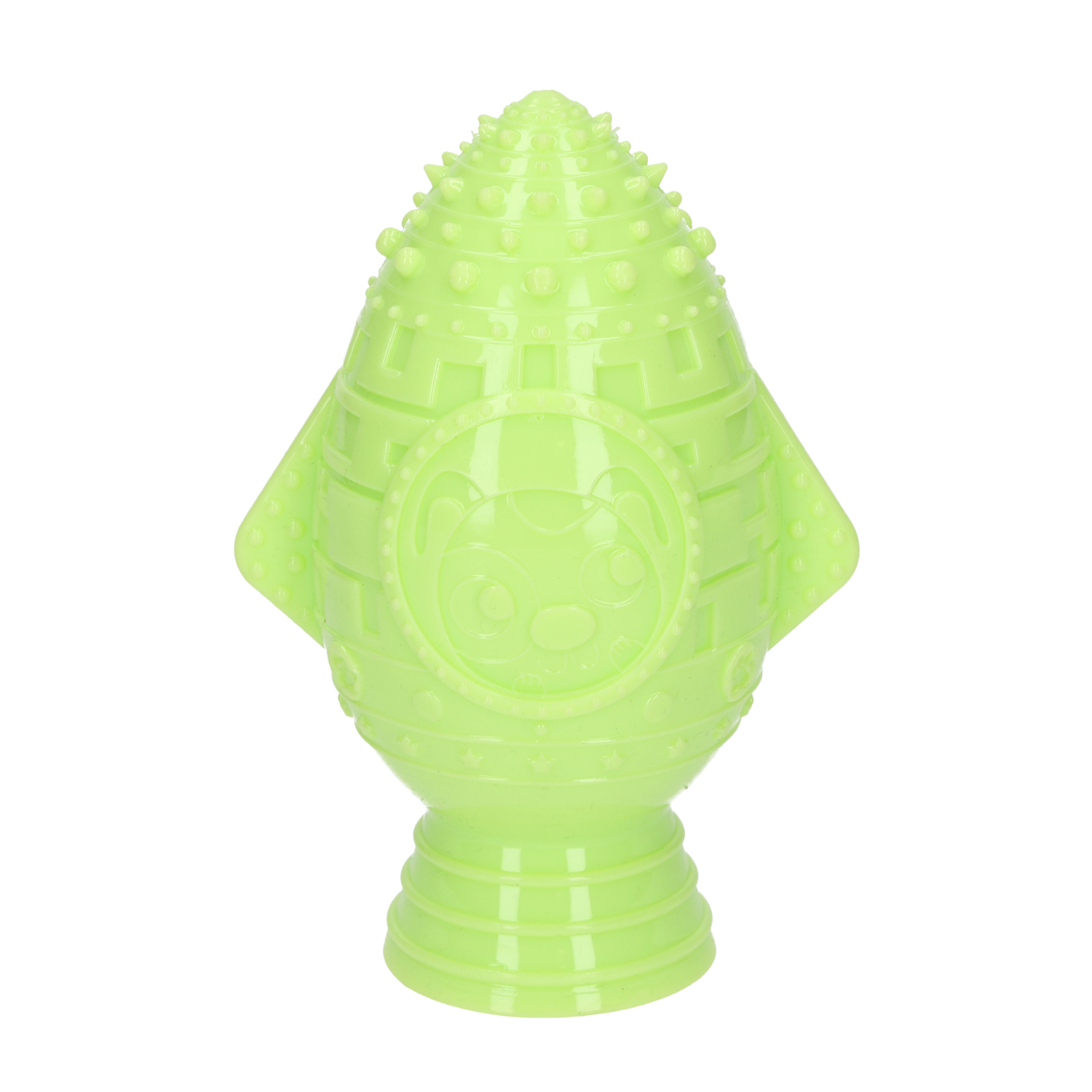 Smart Choice Squeaky Rubber Space Rocket Dog Toy