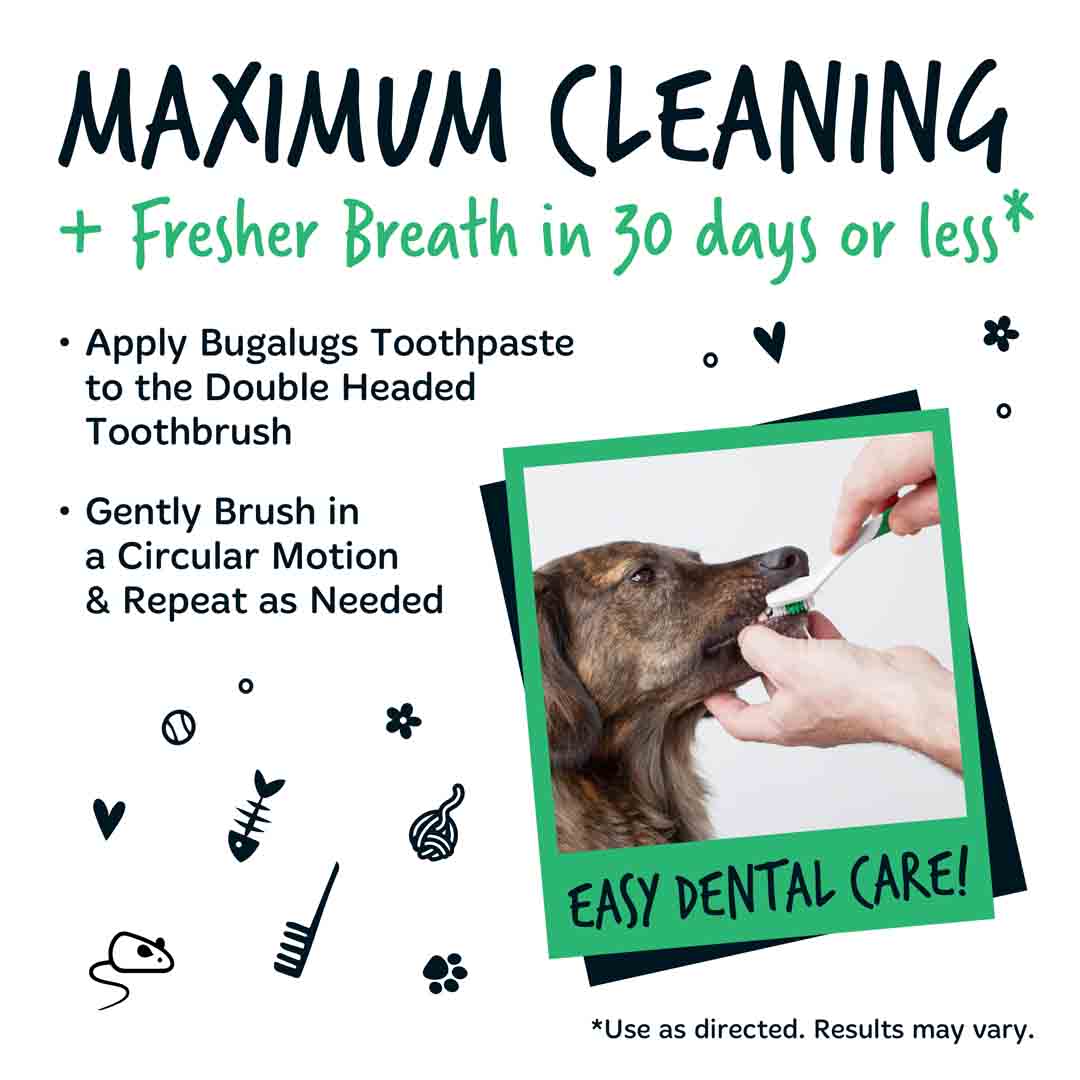 Bugalugs Double-Ended Dog Toothbrush