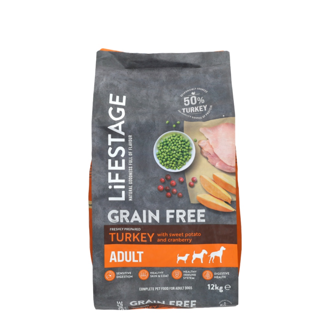 Lifestage Grain Free Dog Food Turkey with Sweet Potato & Cranberry 12kg