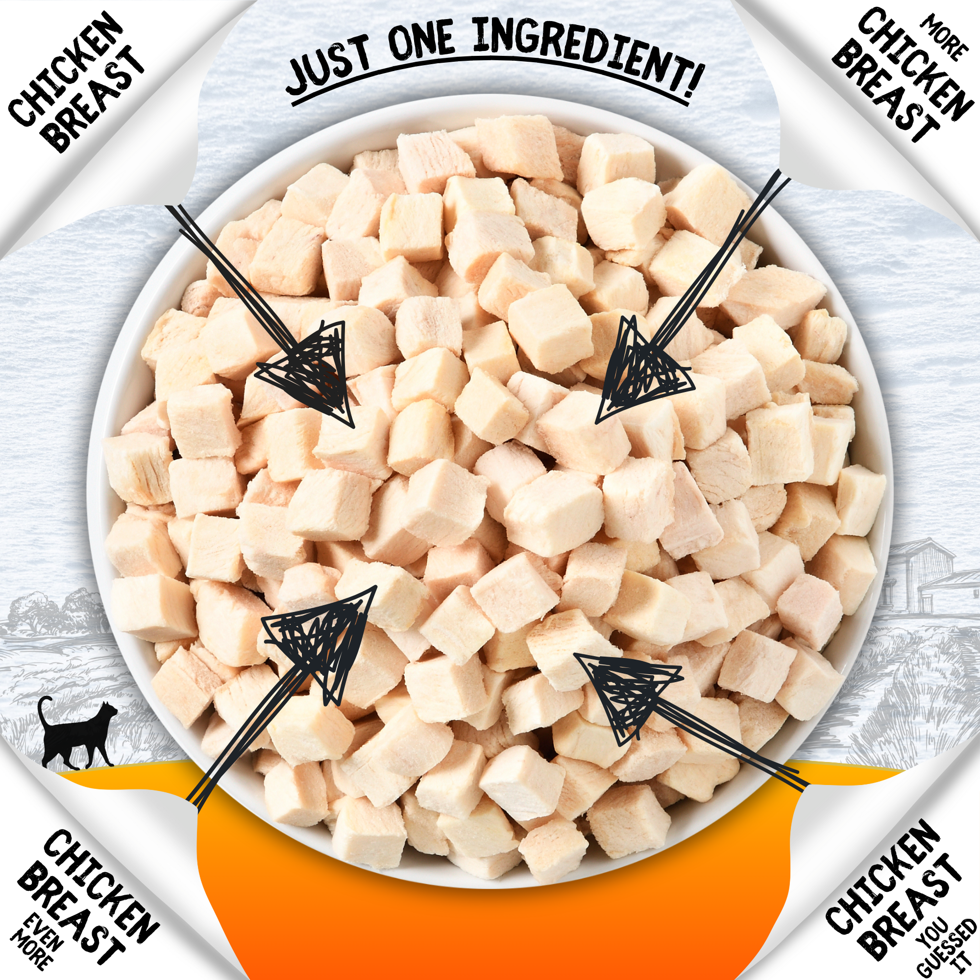 Cookhouse Luxury Cat Treats 100% Chicken Breast 10g