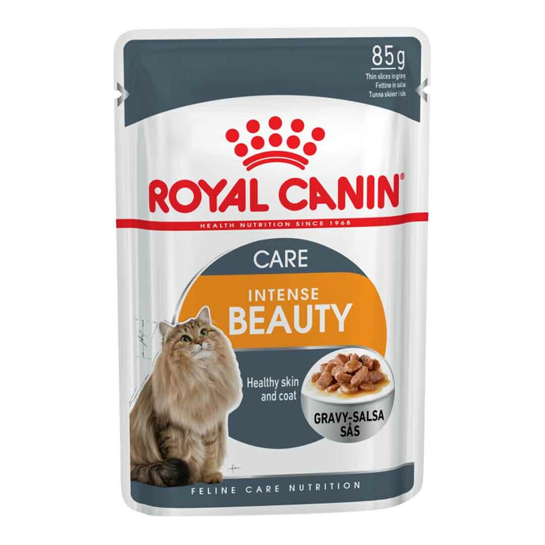 Royal Canin Intense Beauty in Gravy Wet Cat Food Pouch 12x85g