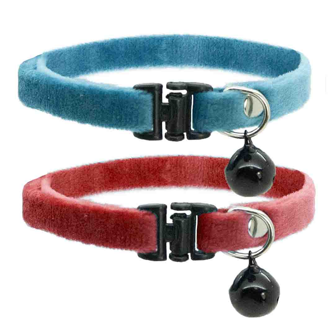 James & Steel Velvet Kitten Collar