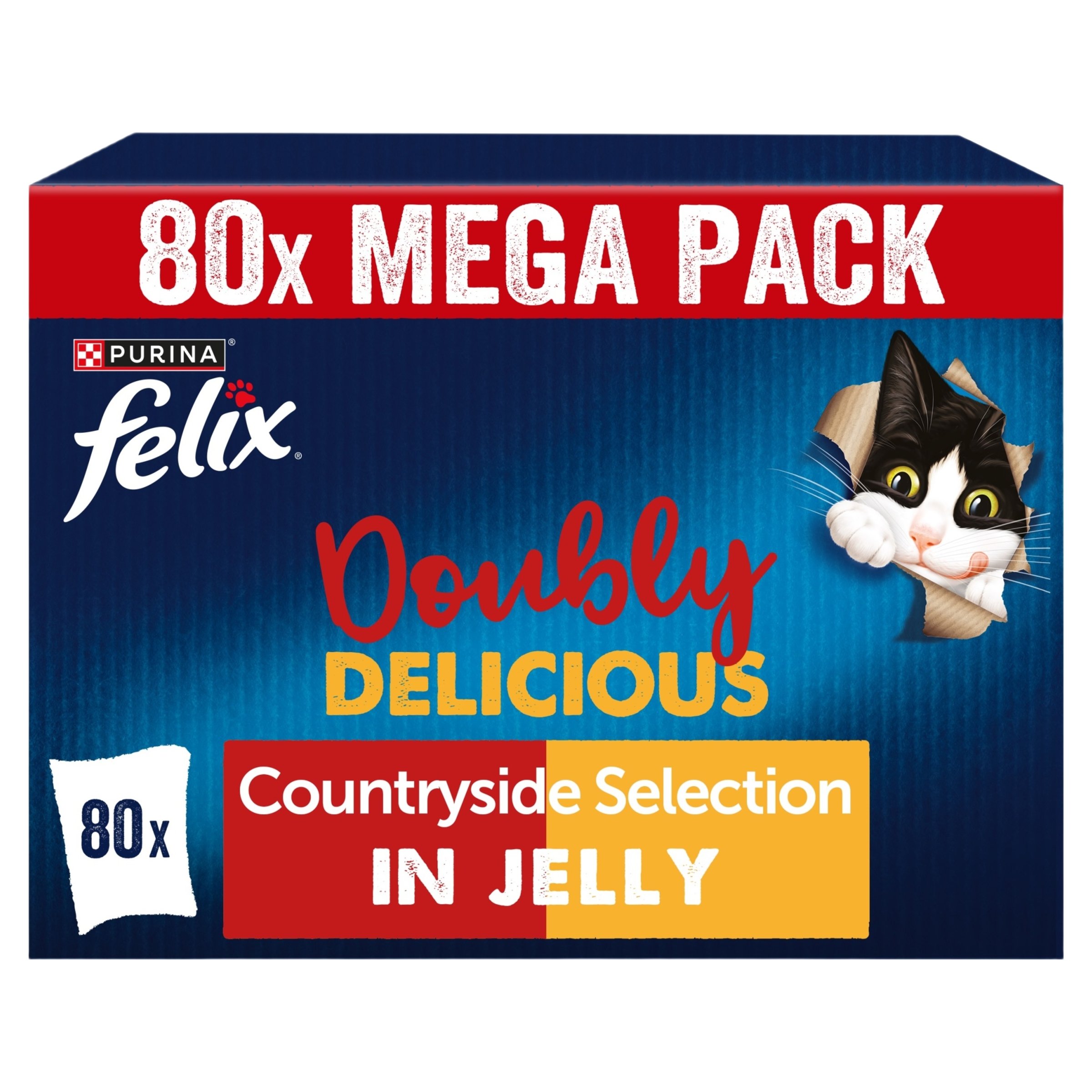 Felix Doubly Delicious Countryside Selection in Jelly Wet Cat Food 80x85g