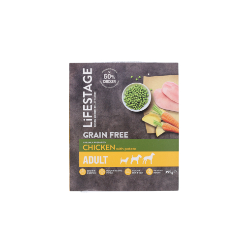 Lifestage Grain Free Adult Chicken and Potato Dog Food 7x395g
