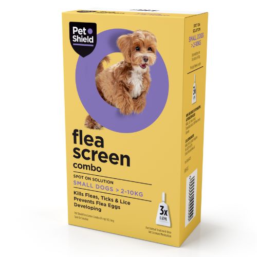 Pet Shield Flea Screen Combo for Small Dogs 3 Pipettes