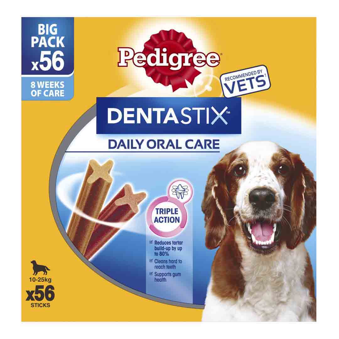 Pedigree Dentastix for Medium Dogs, Dental Chew, 56 pack