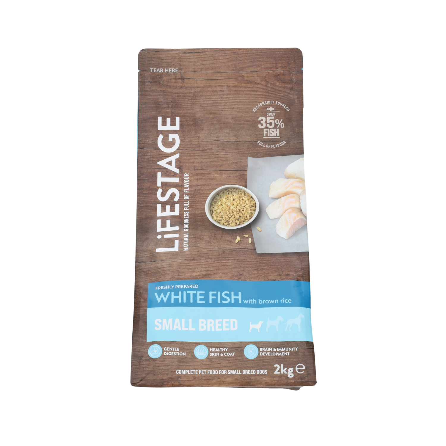 Lifestage Dog Food Naturals Small Breed Adult Dog Fish & Rice 2kg