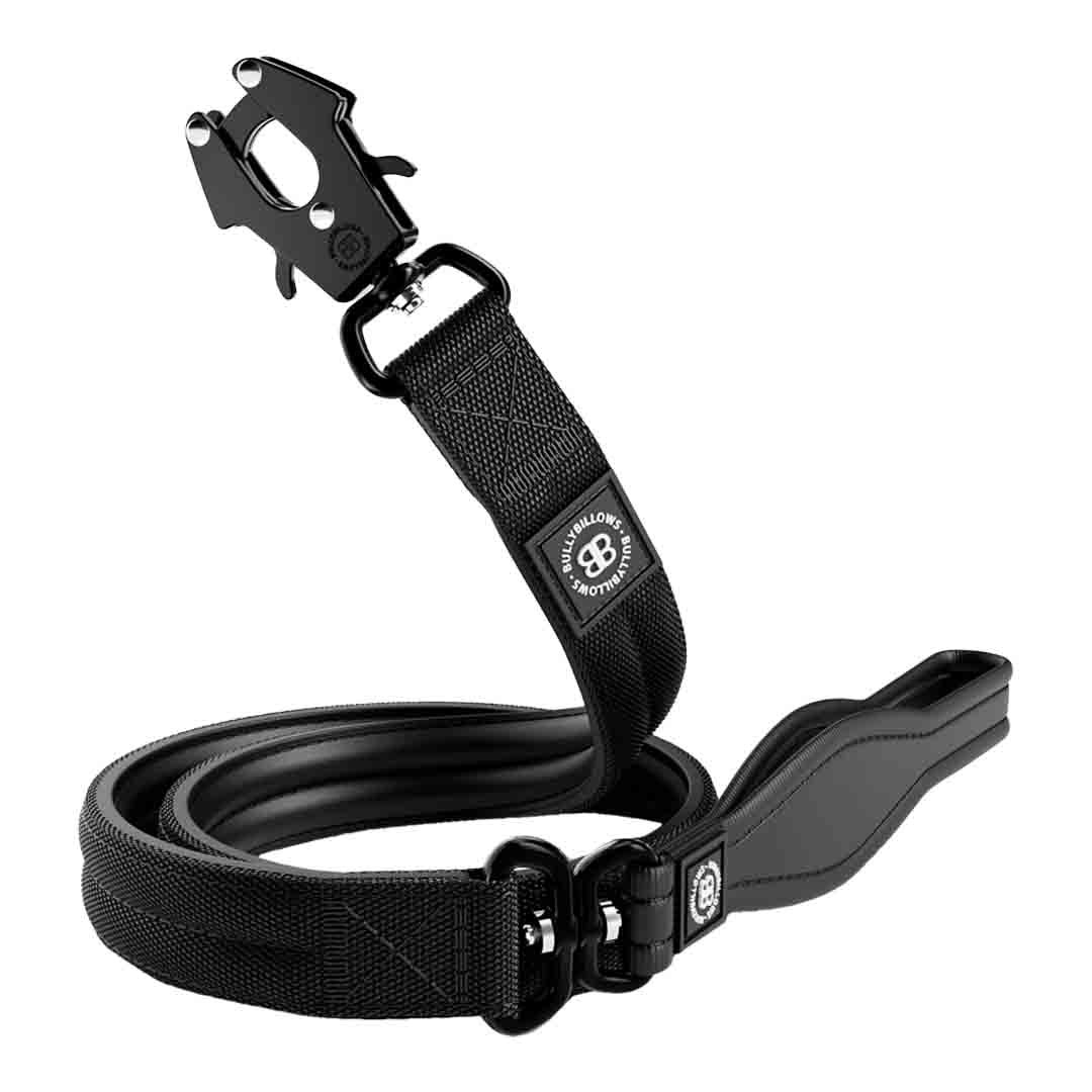 Bully Billows 1.2m Mini Combat Dog Lead, Black